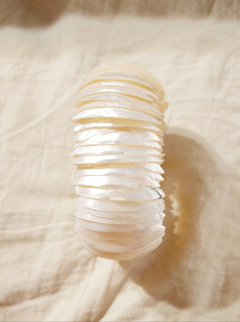 Pearl White Shell Layered Stretch Bracelet